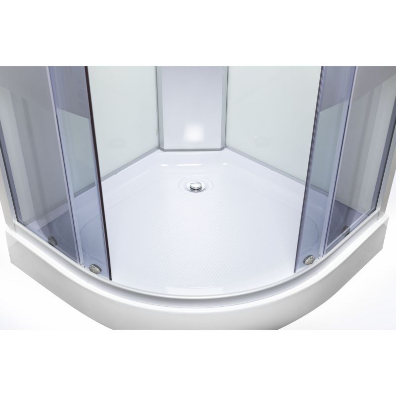 Hydromassage Brusekabine Lisa 90 89x89 cm Hvid