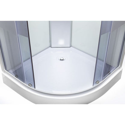 Hydromassage Brusekabine Lisa 90 89x89 cm Hvid