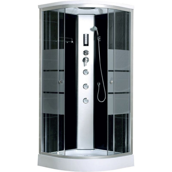 Brusekabine med Hydromassage Lisa 90 89x89 cm Sort | 5907548109811