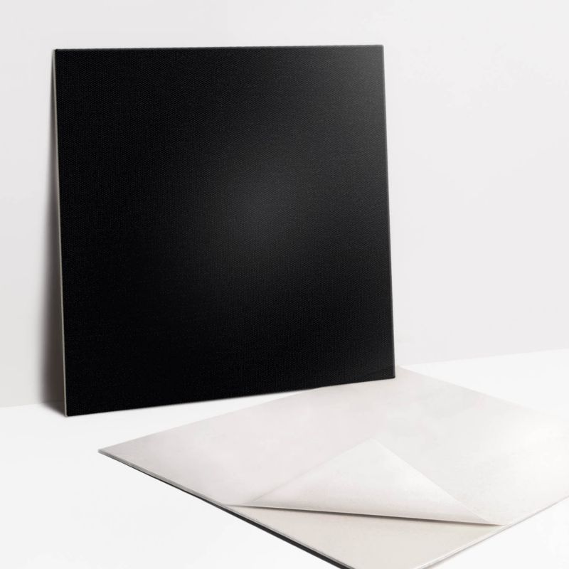 Selvklæbende fliser Tulup i sort 30 x 30 cm, 9 stk.