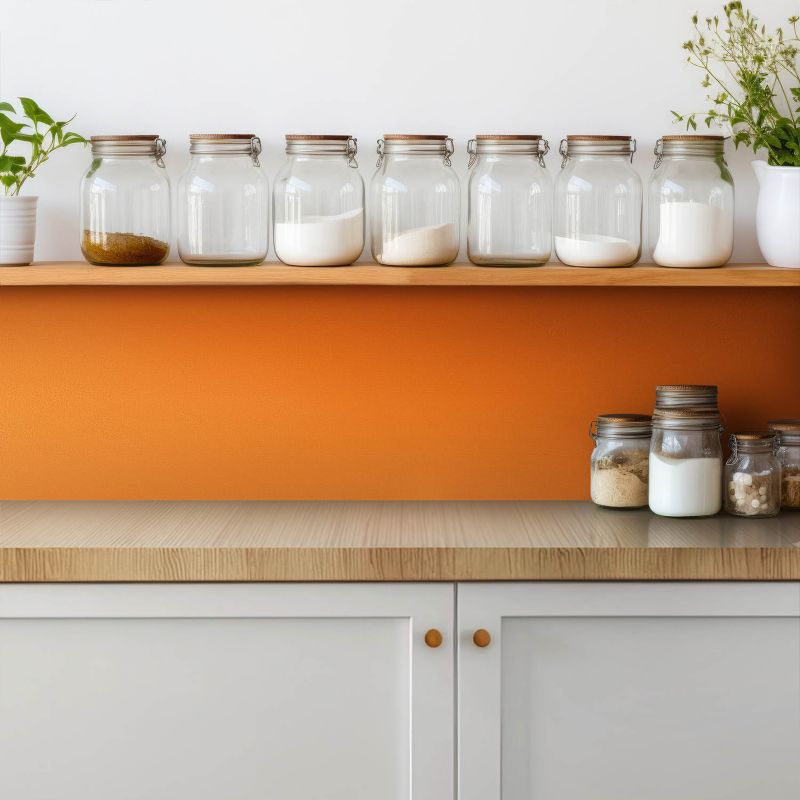 Selvklæbende fliser Tulup i orange farve 30x30 cm, 9 stk.