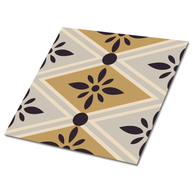 Selvklæbende vinylfliser Tulup med blomsterdesign 30 x 30 cm, 9 stk.