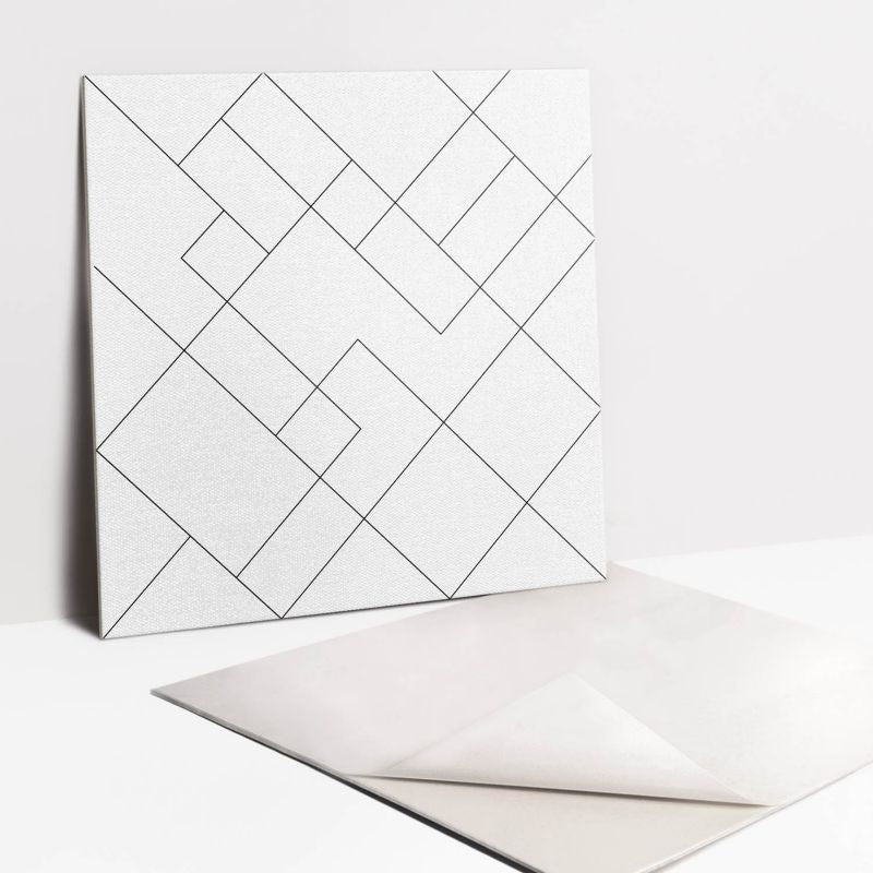 Selvklæbende fliser Tulup minimalistiske kvadrater 30 x 30 cm, 9 stk.