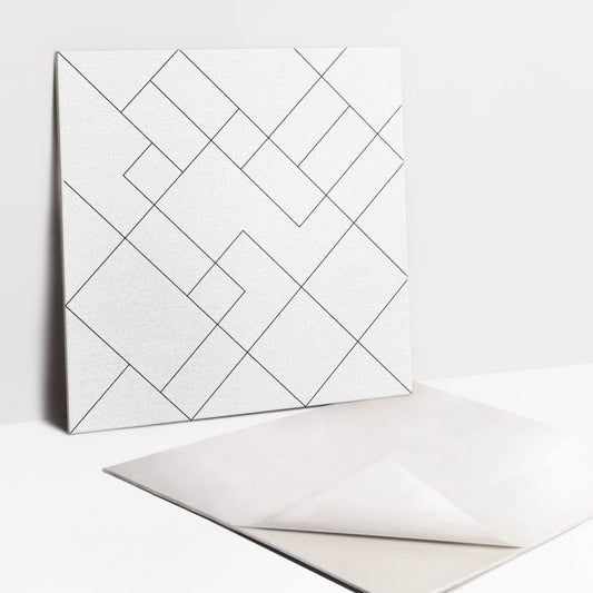 Selvklæbende fliser Tulup minimalistiske kvadrater 30 x 30 cm, 9 stk.