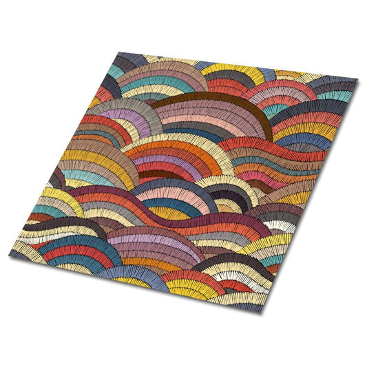 Selvklæbende fliser Tulup patchwork-bølger 30x30 cm 9 stk.