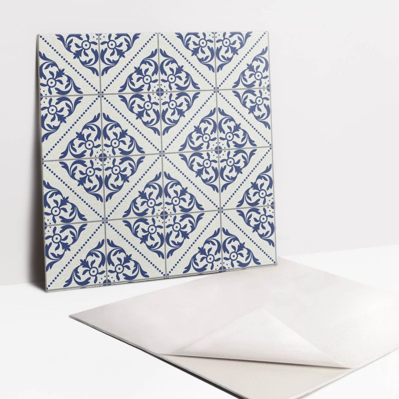 Selvklæbende fliser Tulup portugisiske blå fliser 30x30 cm 9 stk.