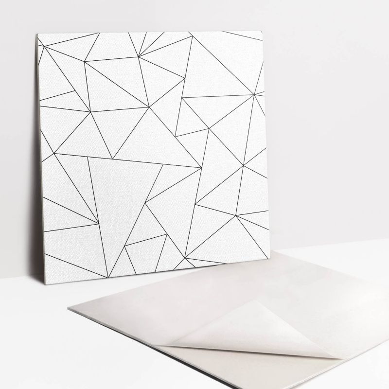 Selvklæbende Tulup fliser med linjestruktur 30x30 cm, 9 stk.