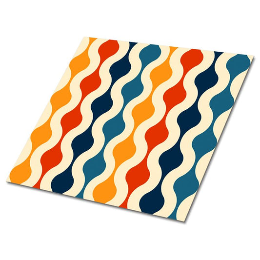 Selvklæbende retro-fliser Tulup 30 x 30 cm, 9 stk.