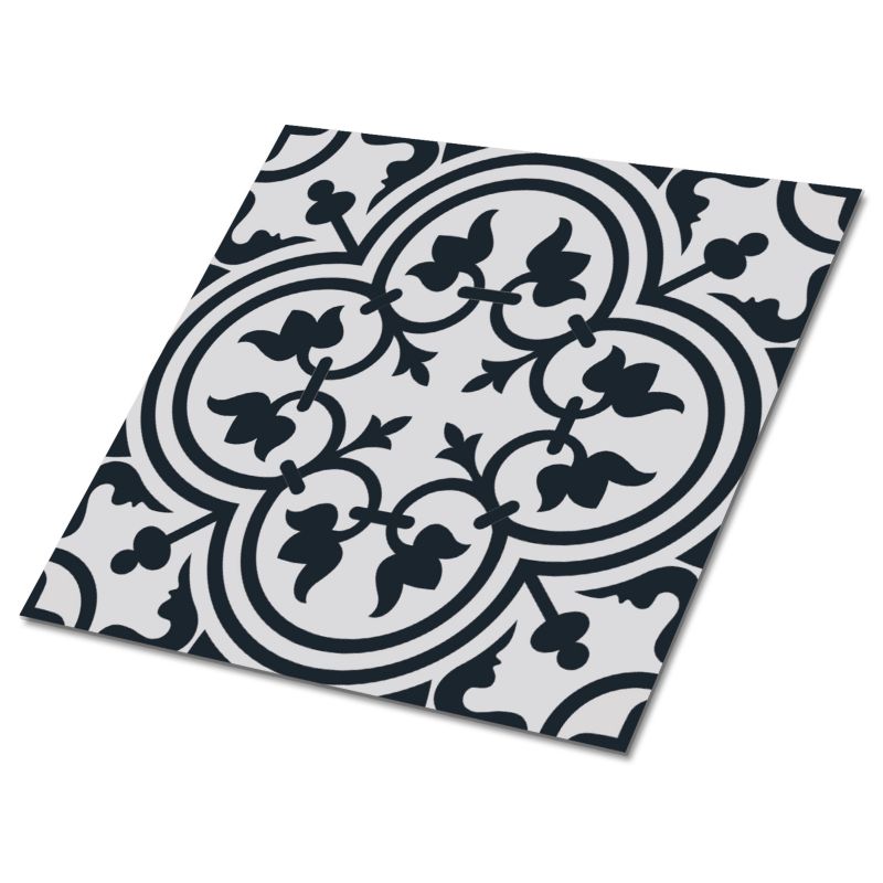 Selvklæbende fliser Tulup med planteprint 30 x 30 cm, 9 stk.