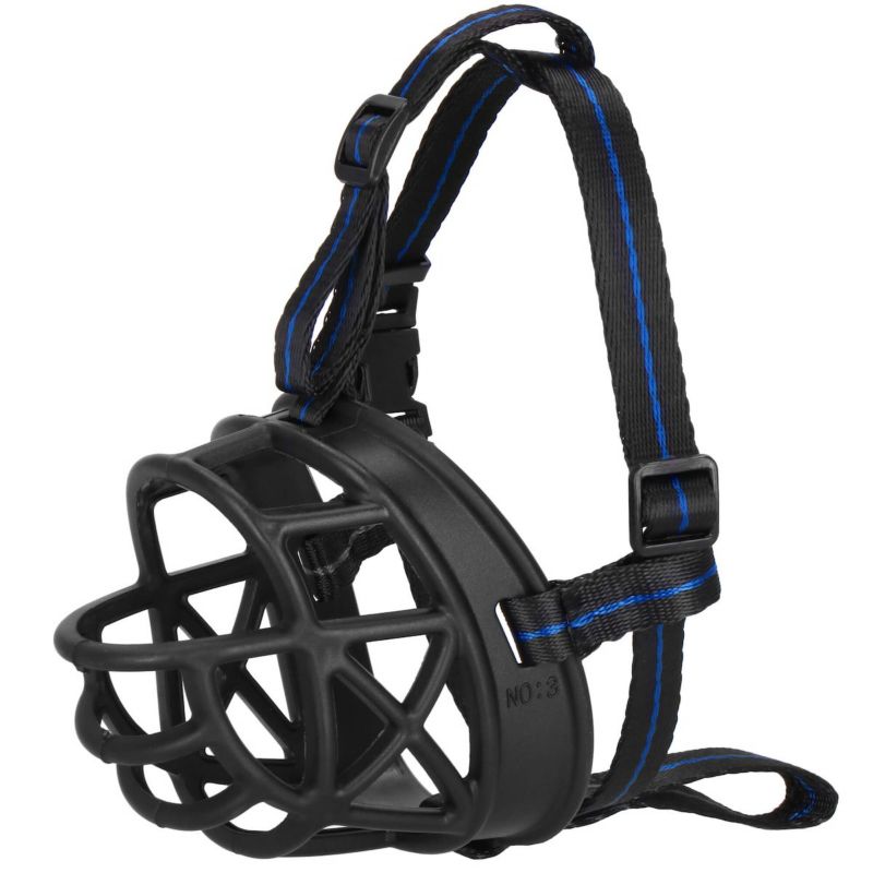 Springos fysiologisk hundemuzzle str. L, justerbar, anatomisk, sort, 1 stk.