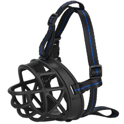 Springos fysiologisk hundemuzzle str. L, justerbar, anatomisk, sort, 1 stk.