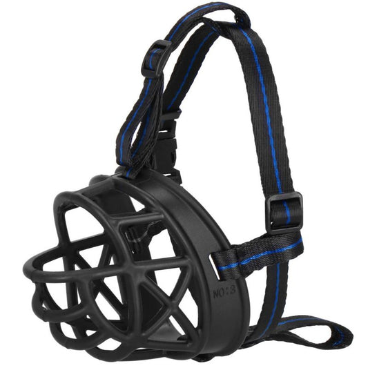 Springos fysiologisk hundemuzzle str. L, justerbar, anatomisk, sort, 1 stk.
