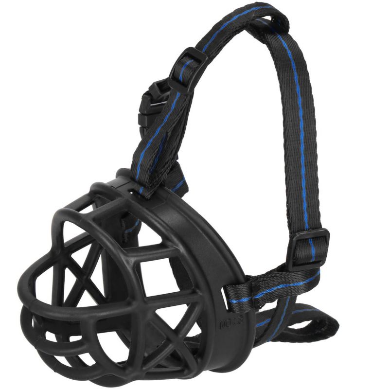 Springos fysiologisk hundemuzzle str. L, justerbar, anatomisk, sort, 1 stk.