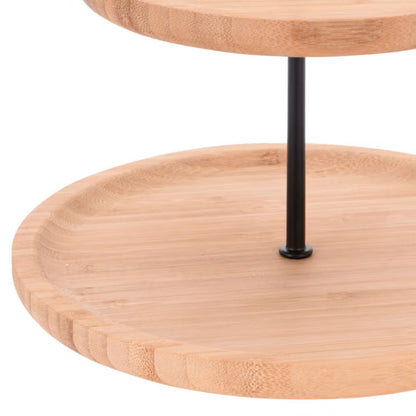 Kageopsats Bambus 2 Niveauer Ø21,5 cm Brun