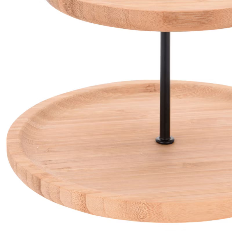 Kageopsats Bambus 2 Niveauer Ø21,5 cm Brun