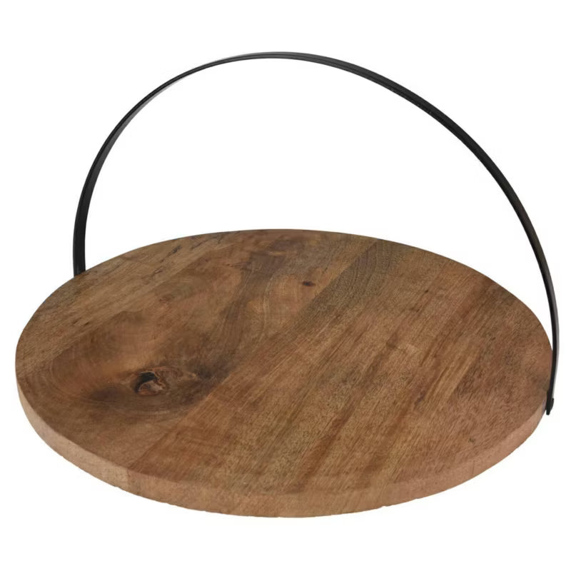 Kageopsats Mangotræ 38 cm Brun med Metalhåndtag