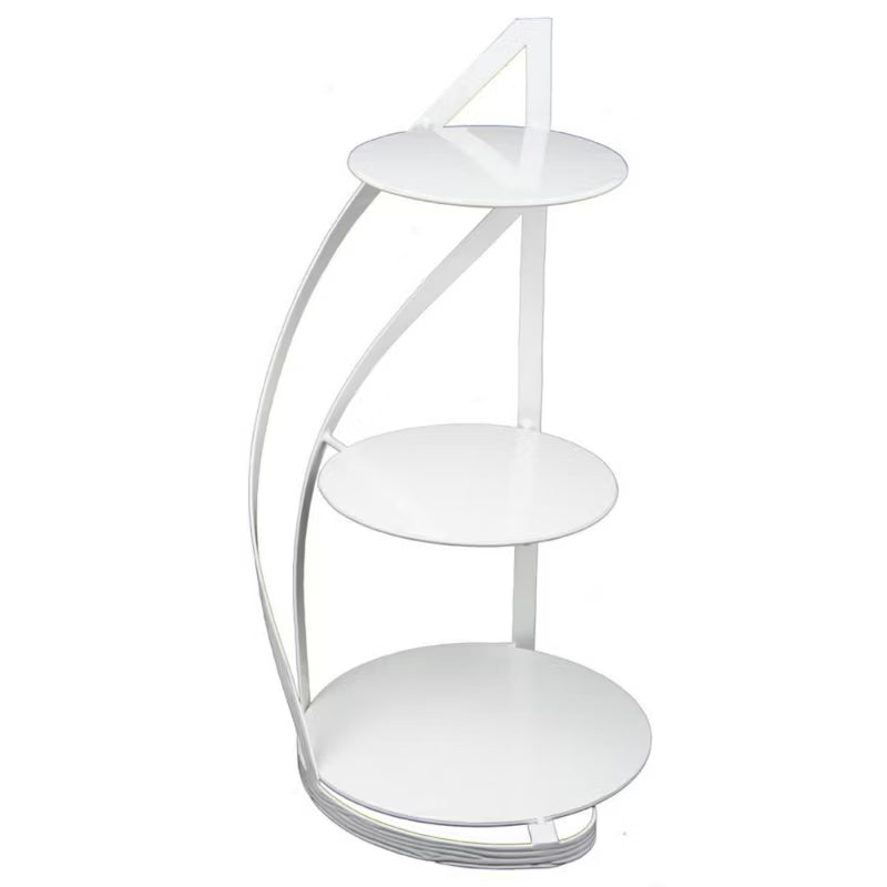 Kageopsats Nowell 3-Niveauer 60 cm Hvid Metal