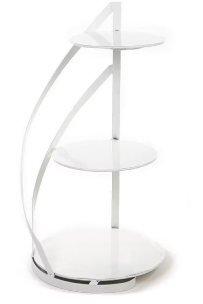 Kageopsats Nowell 3-Niveauer 60 cm Hvid Metal