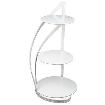 Kageopsats Nowell 3-Niveauer 60 cm Hvid Metal