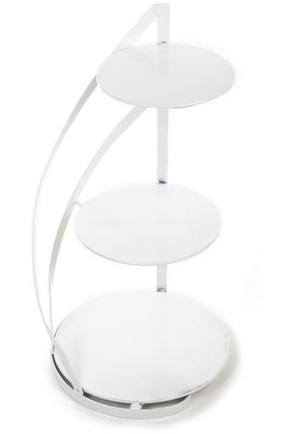 Kageopsats Nowell 3-Niveauer 60 cm Hvid Metal