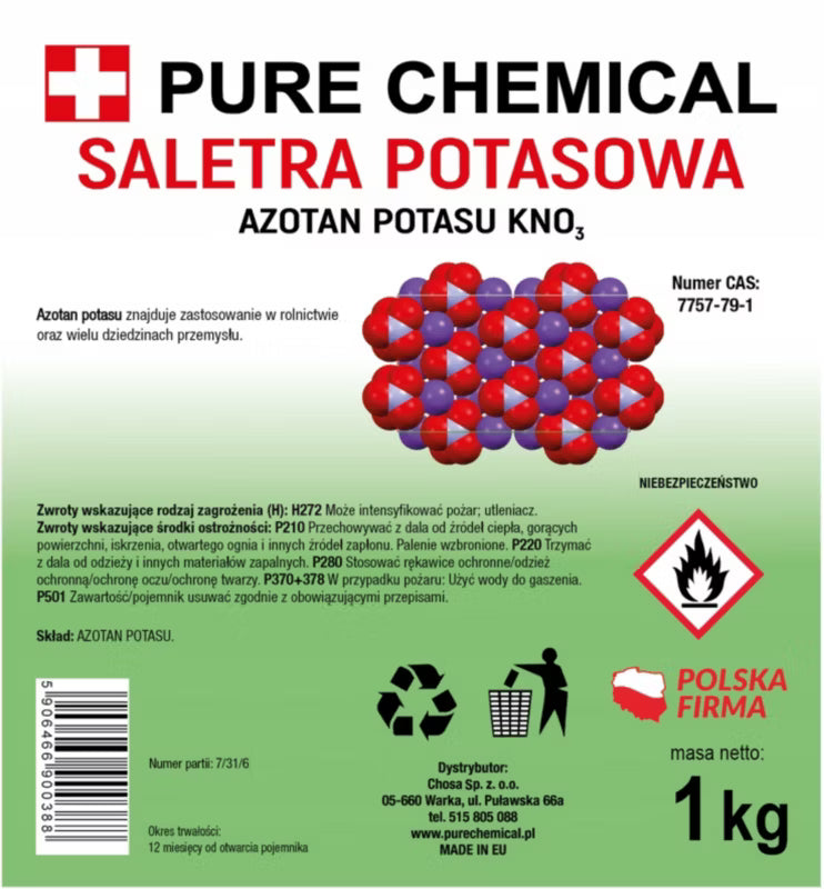 Kaliumnitrat Salpeter KNO3 99,5% 1 kg | 5906466900388
