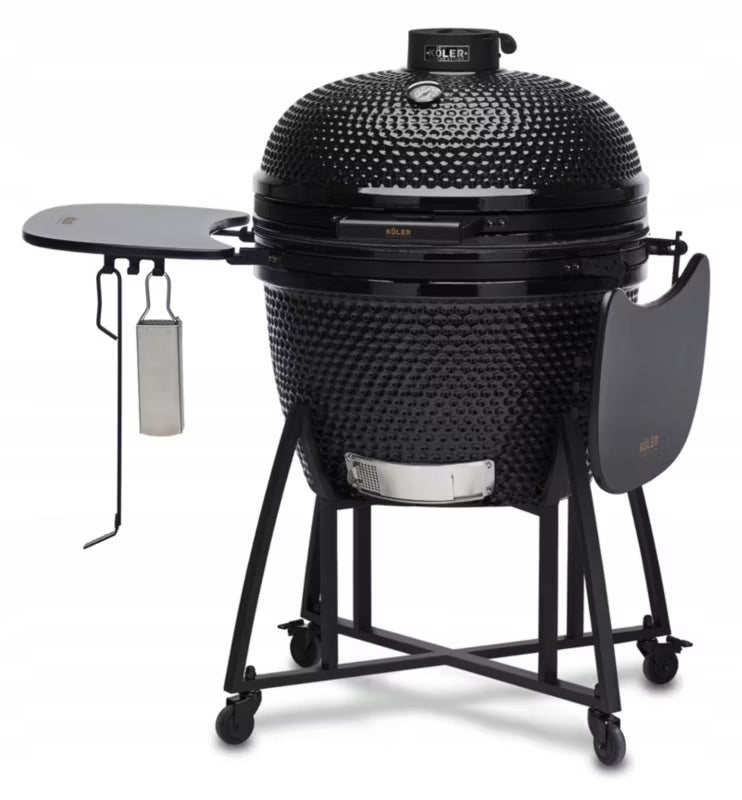Kamado Grill EG26 66 cm Sort med Vogn