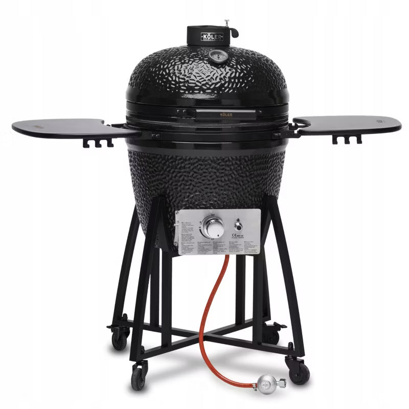 Kamado Grill Hybrid Kul & Gas 56 cm Sort