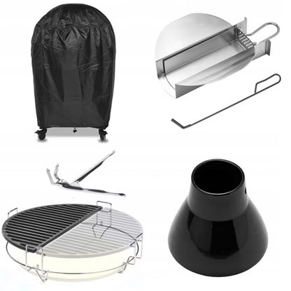 Kamado Grill Hybrid Kul & Gas 56 cm Sort