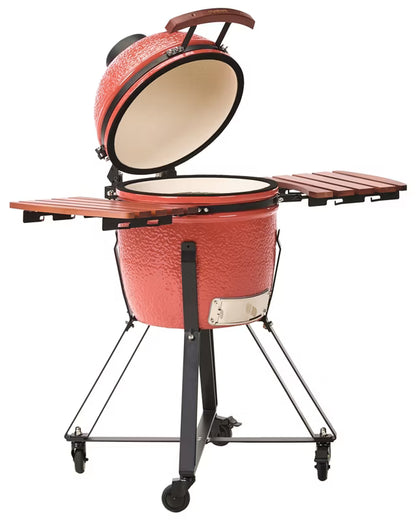 Kamado Kulgrill 111x53 cm Rød Keramisk