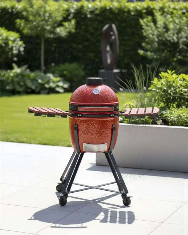 Kamado Kulgrill 111x53 cm Rød Keramisk