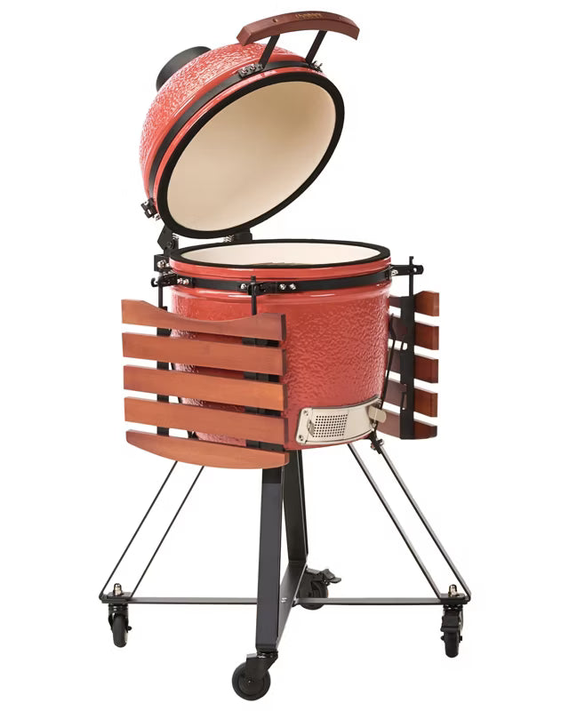 Kamado Kulgrill 111x53 cm Rød Keramisk