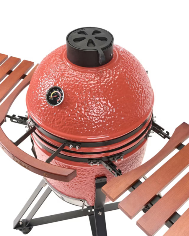 Kamado Kulgrill 111x53 cm Rød Keramisk