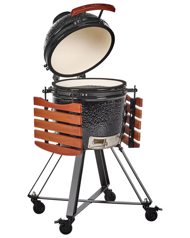 Kamado Kulgrill 111x53x112 cm Keramisk Sort