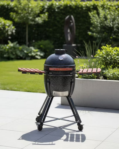 Kamado Kulgrill 111x53x112 cm Keramisk Sort
