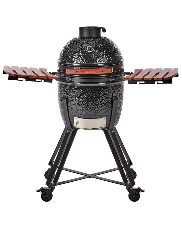 Kamado Kulgrill 111x53x112 cm Keramisk Sort