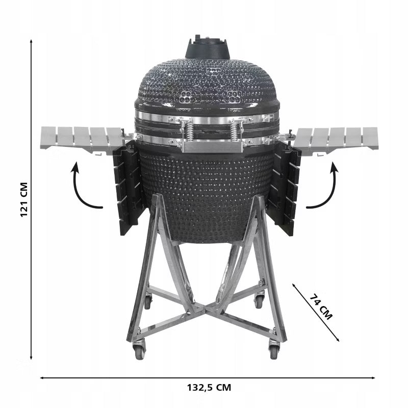 Kamado XL Kulgrill Keramisk Ø48 cm Sort