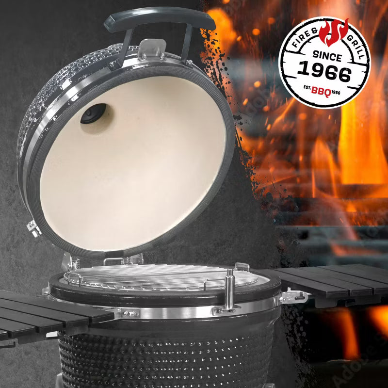 Kamado XL Kulgrill Keramisk Ø48 cm Sort
