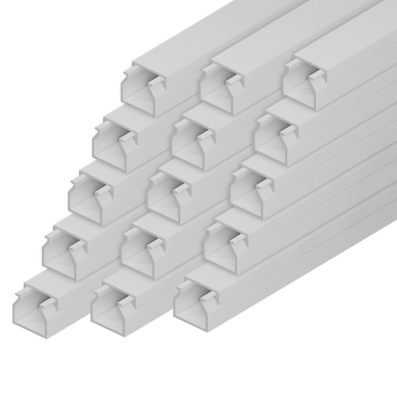 Edo elektroinstallationskanal 16/16 2 m hvid 15 stk