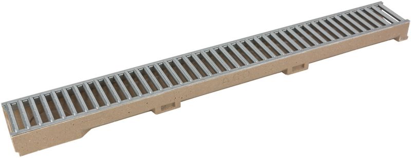 ACO Euromini afløbskanal 1 m 6 cm galvaniseret