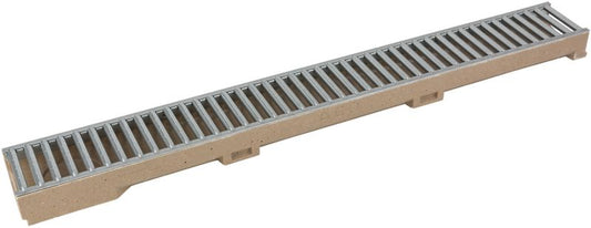 ACO Euromini afløbskanal 1 m 6 cm galvaniseret