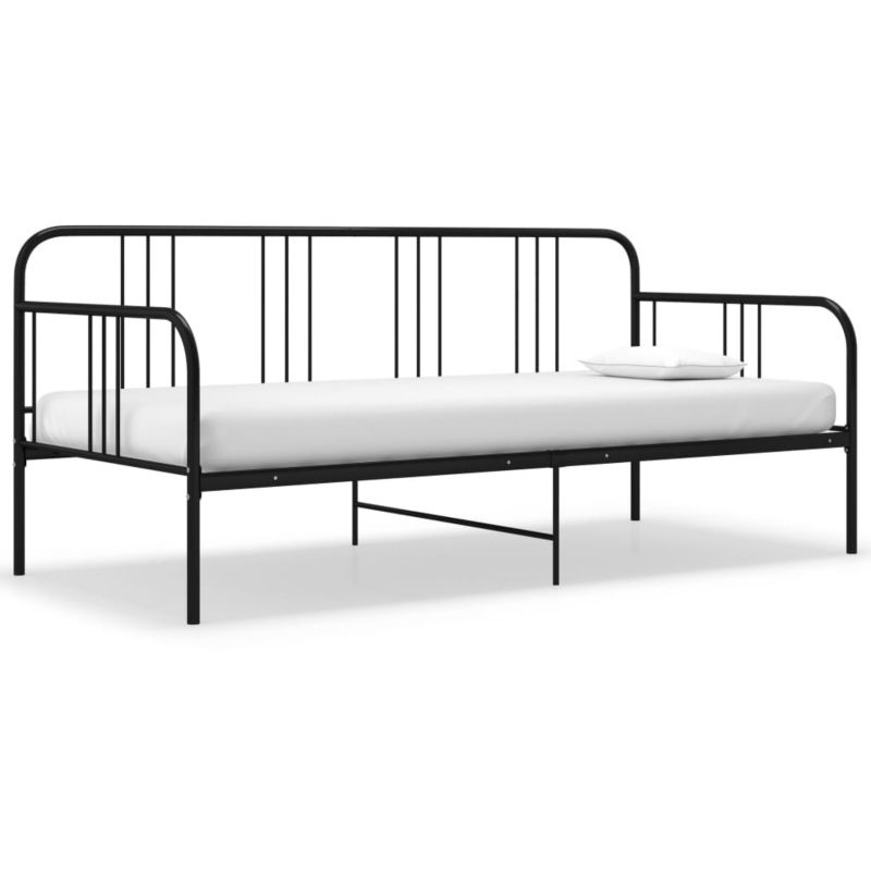 Sovesofa VidaXL Sort Metalstel 206x95x88 cm