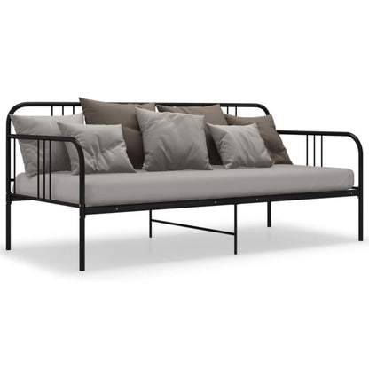 Sovesofa VidaXL Sort Metalstel 206x95x88 cm