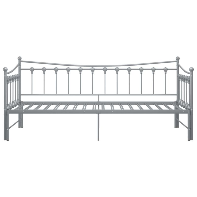 Kanapa med udtræksseng 206x95 cm Grå Metal