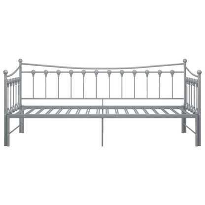 Kanapa med udtræksseng 206x95 cm Grå Metal