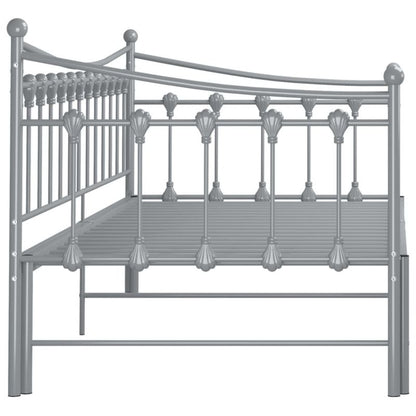 Kanapa med udtræksseng 206x95 cm Grå Metal