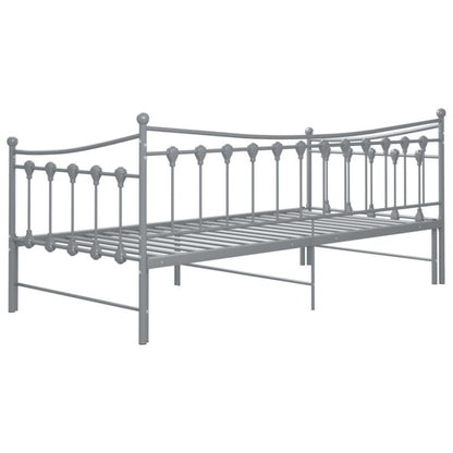 Kanapa med udtræksseng 206x95 cm Grå Metal