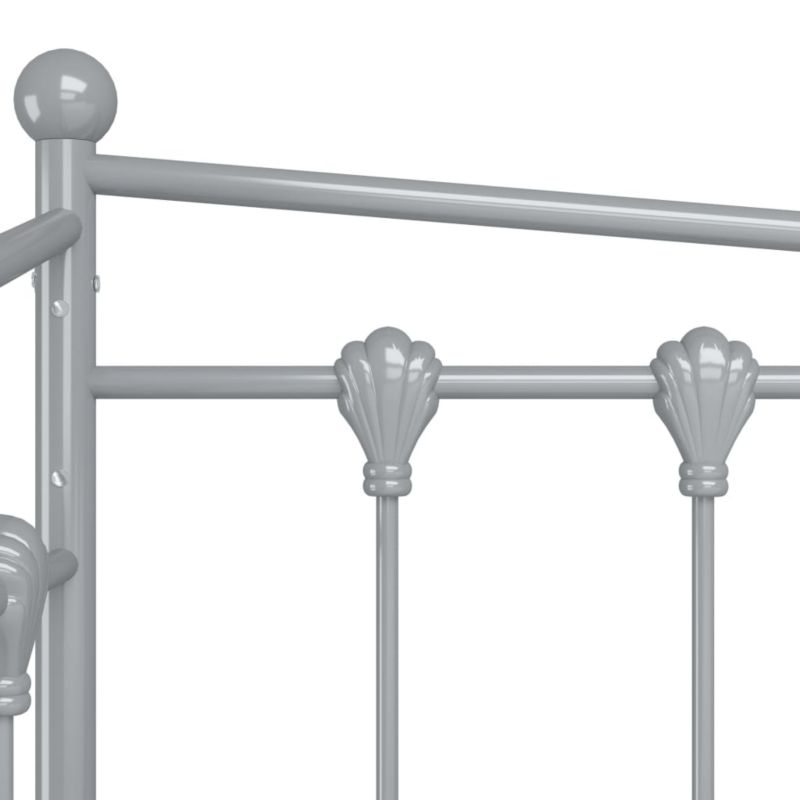 Kanapa med udtræksseng 206x95 cm Grå Metal