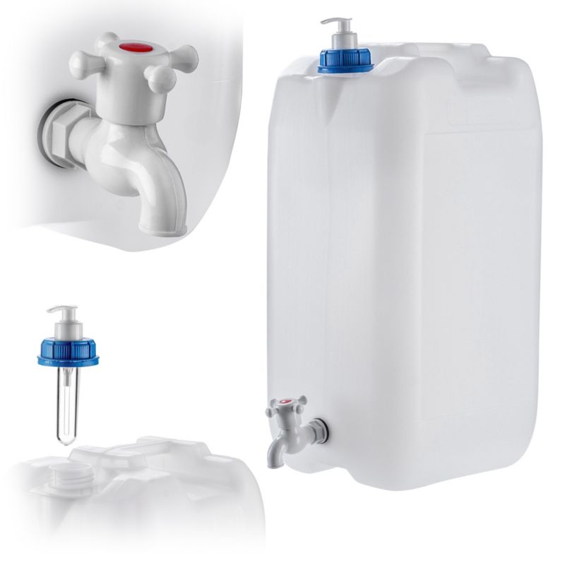 Kadax 30L vandkanister med håndvask, beholder, dispenser og hane