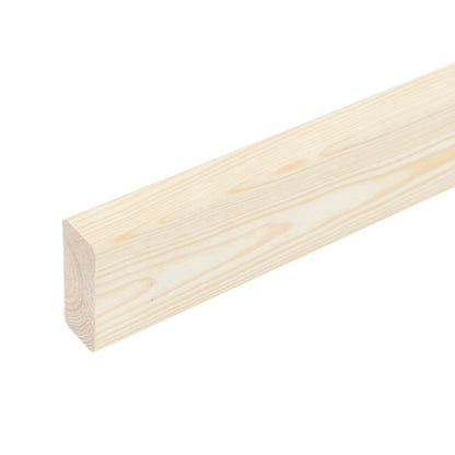 Skarp fyrretræs kantstykke uden knaster 28 x 40 x 1000 mm