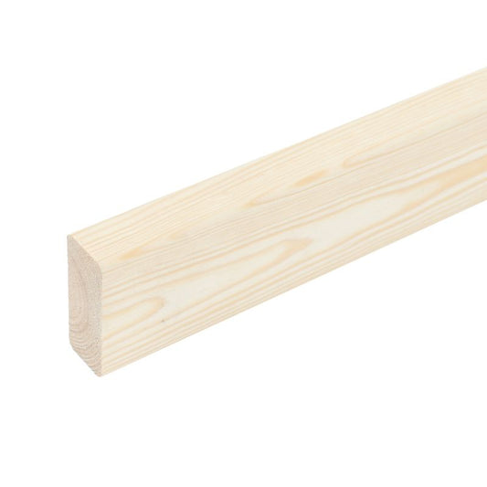 Skarp fyrretræs kantstykke uden knaster 28 x 40 x 1000 mm